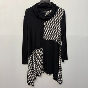 Comfy USA Women 3/4 Sleeve Cowl Neck Blouse Top Shirt Size Large C050 -13